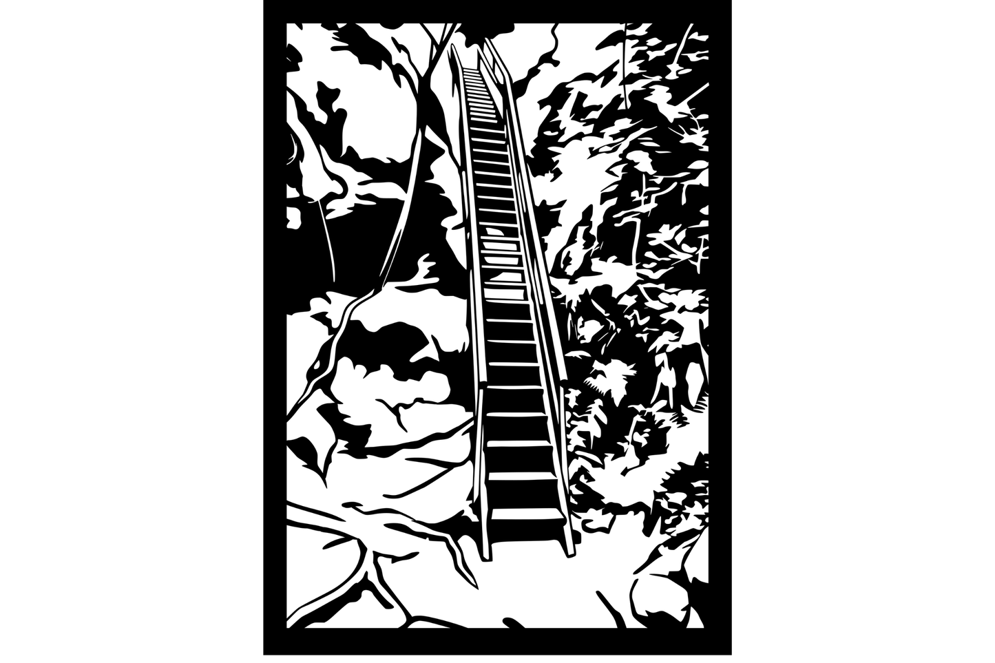 Cuadro de las Escaleras del Barranco del Álamo, Teror